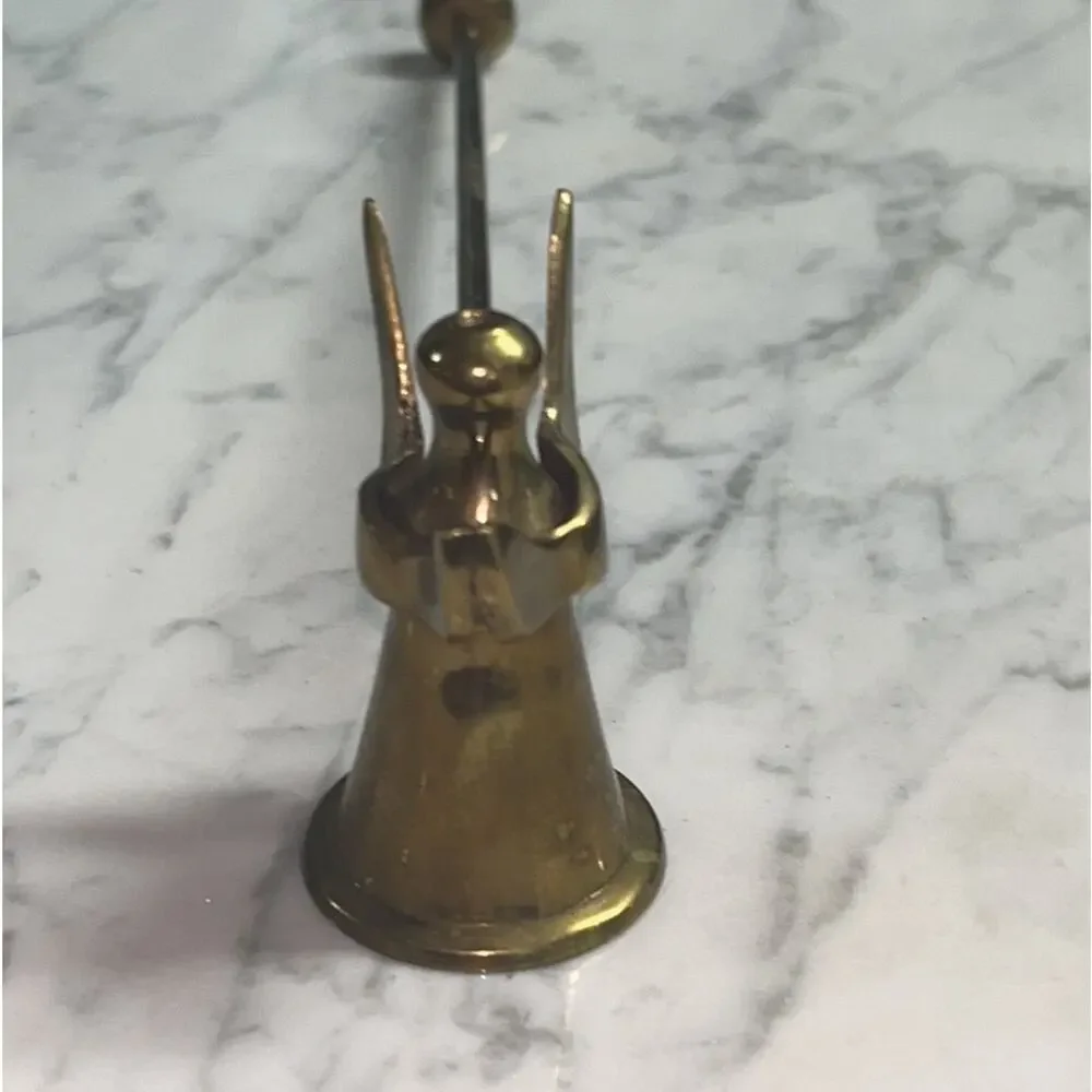 Vintage Brass Angel Candle Holder & Snuffer